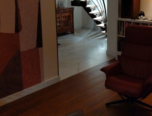 Escalier limon Acier marches bois rétroéclairé Led 3